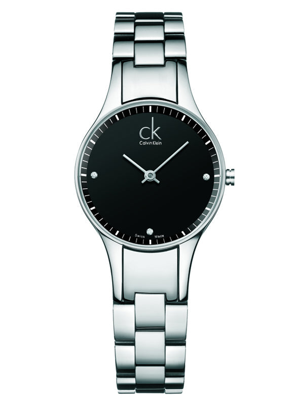 Calvin Klein Simplicity Black Dial Silver Steel Strap Watch for Women - K4323104 Buy Now By Calvin Klein