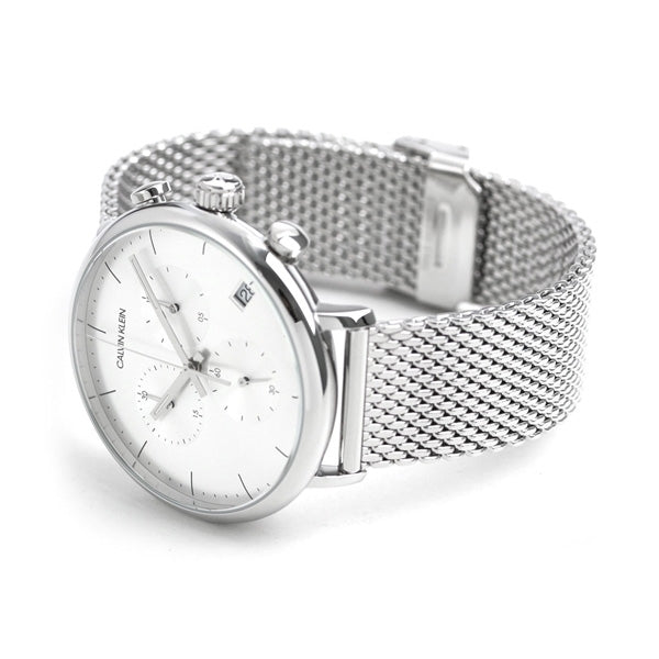 Calvin Klein High Noon Silver Dial Silver Mesh Bracelet Watch for Men - K8M27126 Buy Now By Calvin Klein