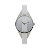 Calvin Klein Rebel White Dial White Leather Strap Watch for Women - K8P231L6 Buy Now By Calvin Klein