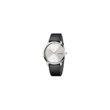 Calvin Klein Minimal Silver Dial Black Leather Strap Watch for Men - K3M211CY Buy Now By Calvin Klein