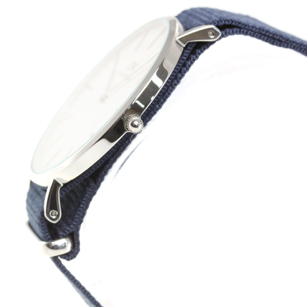 Daniel Wellington Classic Bayswater White Dial Blue NATO Strap Watch For Men - DW00100276 Buy Now By Daniel Wellington