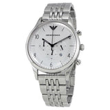 Emporio Armani Classic Chronograph Silver Dial Silver Steel Strap Watch For Men - AR1879 Buy Now By Emporio Armani