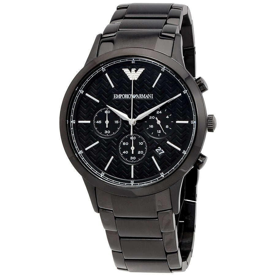 Emporio Armani Dress Chronograph Quartz Black Dial Black Stainless Steel Strap Watch For Men - AR2485 Buy Now By Emporio Armani