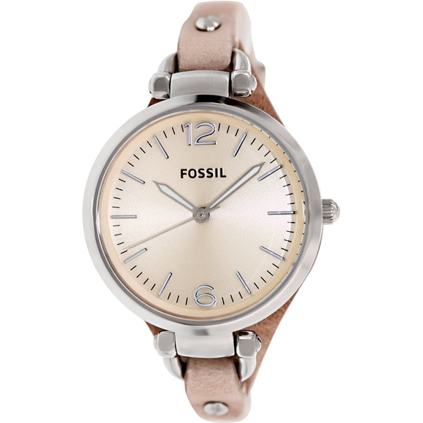 Fossil Georgia Bone Grey Dial Beige Leather Strap Watch for Women - ES2830 Buy Now By Fossil