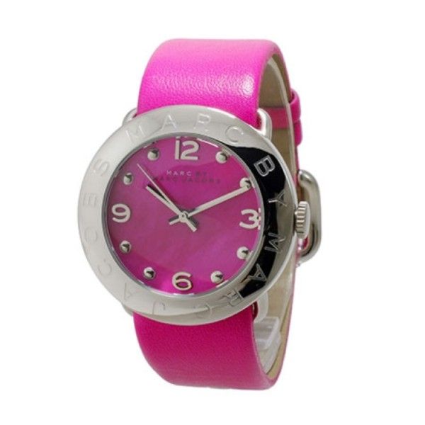 Marc Jacobs Amy Pop Pink Dial Pink Leather Strap Watch for Women - MBM1286 Buy Now By Marc Jacobs