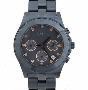 Marc Jacobs Blade Chronograph Blue Dial Blue Steel Strap Watch for Women - MBM8581 Buy Now By Marc Jacobs