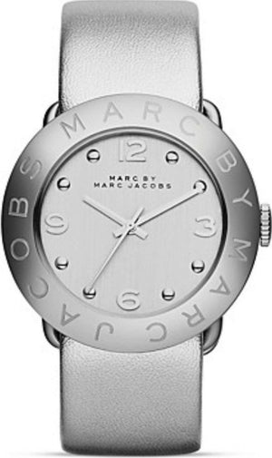 Marc Jacobs Amy Silver Dial Silver Leather Strap Watch for Women - MBM8626 Buy Now By Marc Jacobs