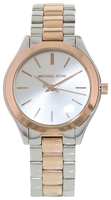 Michael Kors Runway White Dial Two Tone Stainless Steel Strp Watch for Women - MK3204A Buy Now By Michael Kors