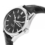 Tag Heuer Carrera Automatic 41mm Black Dial Black Leather Strap Watch for Men - WAR201A.FC6266 Buy Now By Tag Heuer