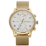 Tommy Hilfiger Kane White Dial Gold Mesh Bracelet Watch for Men - 1710403 Buy Now By Tommy Hilfiger