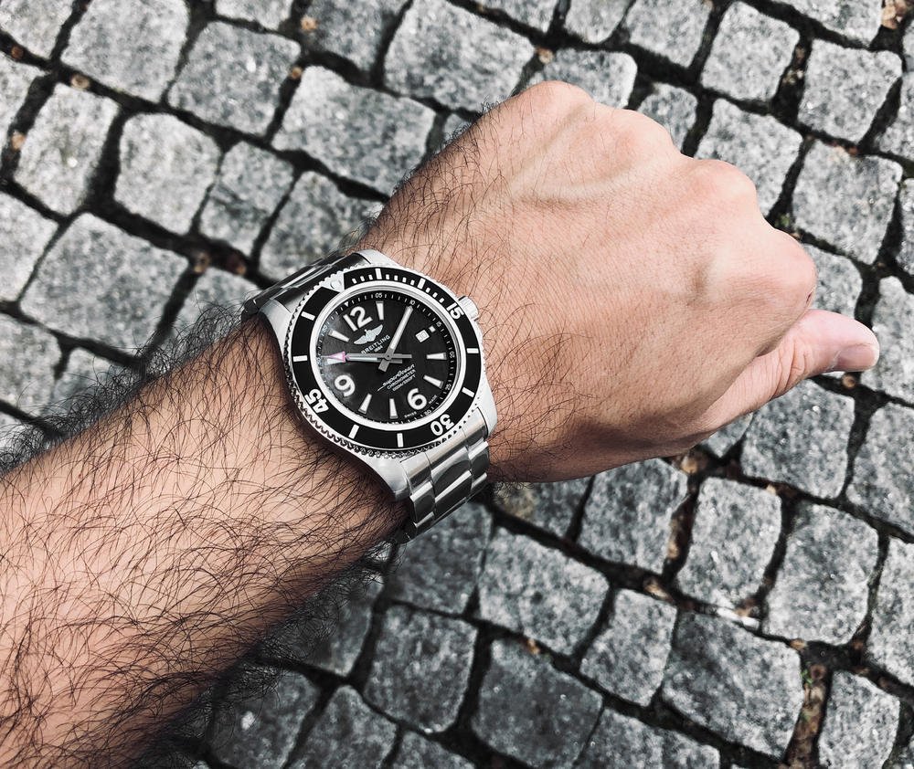 Breitling Superocean Automatic 44mm Black Dial Silver Steel Strap Watch for Men - A17367D71B1A1 Buy Now By Breitling