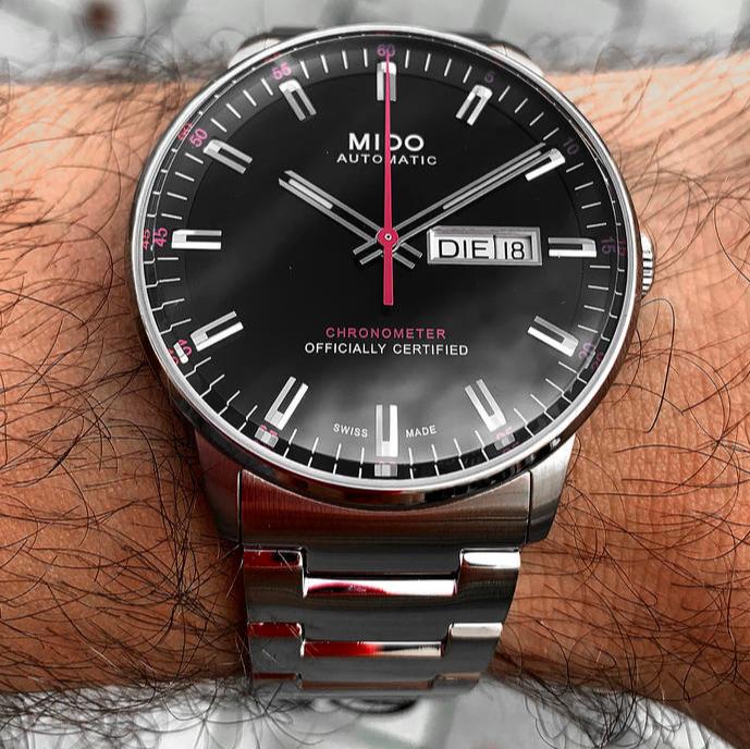 Mido Commander II Automatic Black Dial Silver Steel Strap Watch For Men - M021.431.11.051.00 Buy Now By Mido