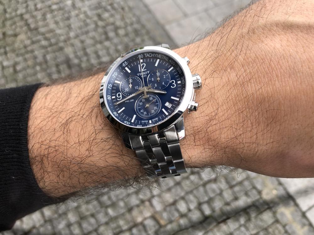 Tissot PRC 200 Chronograph Quartz Blue Dial Silver Steel Strap Watch For Men - T114.417.11.047.00 Buy Now By Tissot