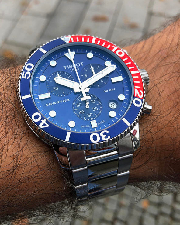 Tissot Seastar 1000 Chronograph Blue Dial Silver Steel Strap Watch For Men - T120.417.11.041.03 Buy Now By Tissot