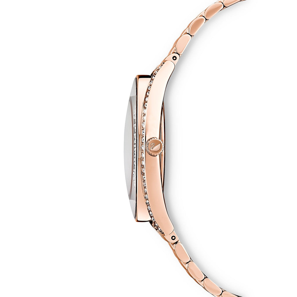 Swarovski Crystalline Aura Silver Dial Rose Gold Steel Strap Watch for Women - 5519459 Buy Now By Swarovski