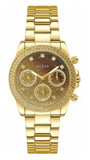 Guess Sol Chronograph Gold Dial Gold Steel Strap Watch For Women - GW0483L2 Buy Now By Guess