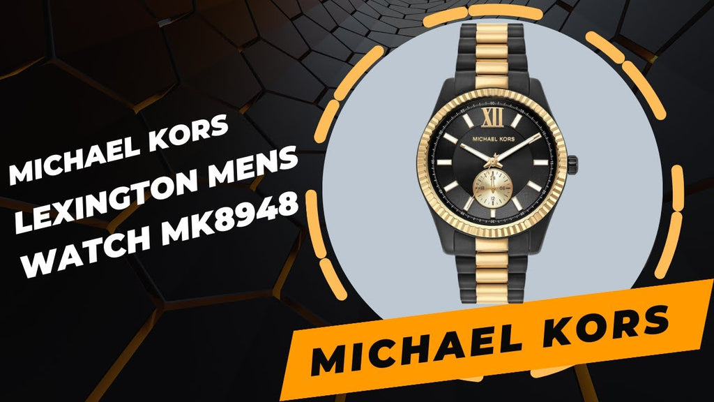 Michael Kors Lexington Quartz Black Dial Two Tone Steel Strap Watch For Men - MK8948 Buy Now By Michael Kors