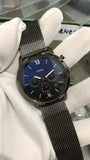 Fossil Neutra Chronograph Blue Dial Silver Mesh Bracelet Watch for Men - FS5383 Buy Now By Fossil