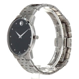 Movado Museum Classic Diamonds Black Dial Silver Steel Strap Watch for Men - 0607201 Buy Now By Movado