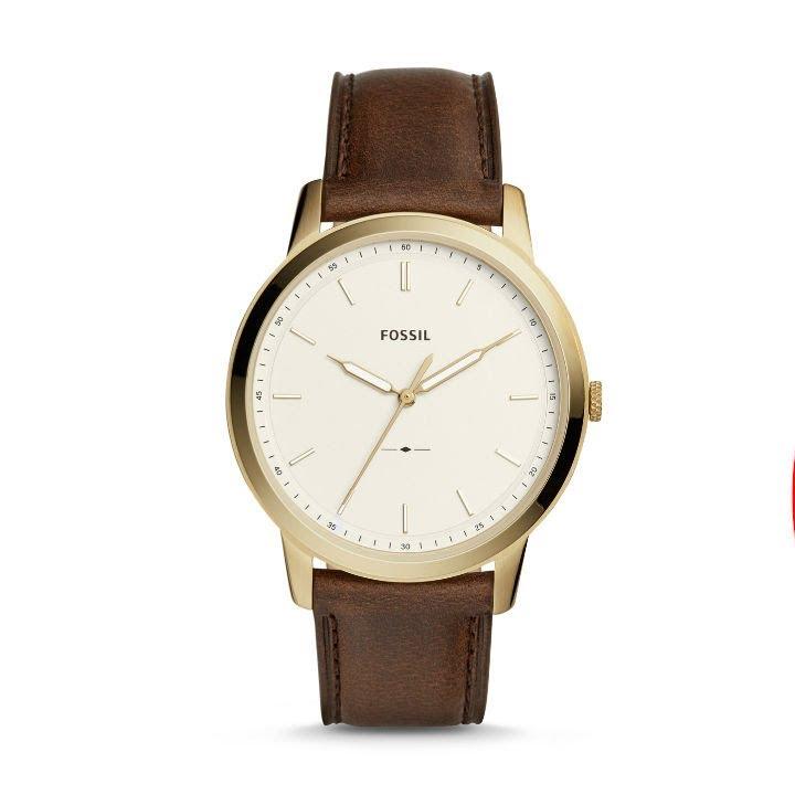 Fossil The Minimalist White Dial Brown Leather Strap Watch for Men - FS5397 Buy Now By Fossil