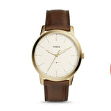 Fossil The Minimalist White Dial Brown Leather Strap Watch for Men - FS5397 Buy Now By Fossil