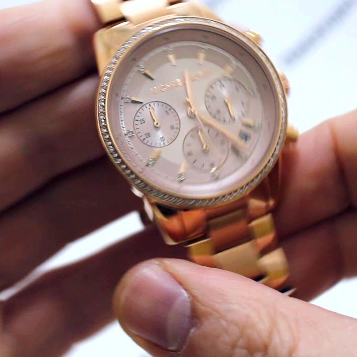 Michael Kors Ritz Chronograph Mother of Pearl White Dial Two Tone Steel Strap Watch For Women - MK6769 Buy Now By Michael Kors