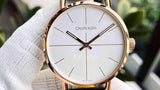 Calvin Klein Even White Dial Black Leather Strap Watch for Women - K7B216C6 Buy Now By Calvin Klein
