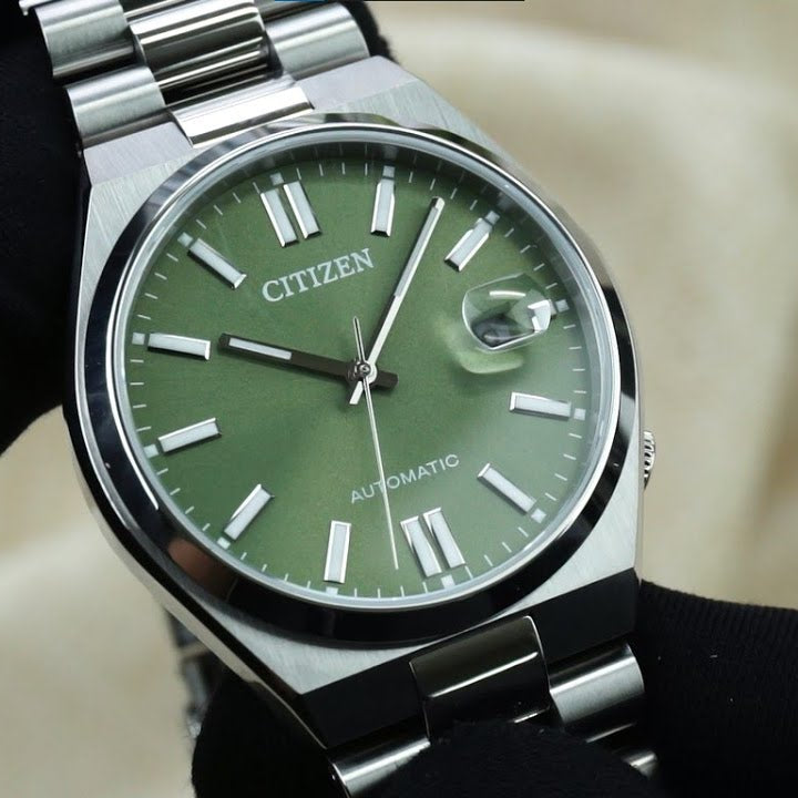 Citizen x Pantone Automatic Peaceful Green Dial Silver Steel Strap Watch For Men - NJ0158-89Z Buy Now By Citizen