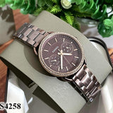 Fossil Tailor Analog Brown Dial Brown Steel Strap Watch for Women - ES4258 Buy Now By Fossil
