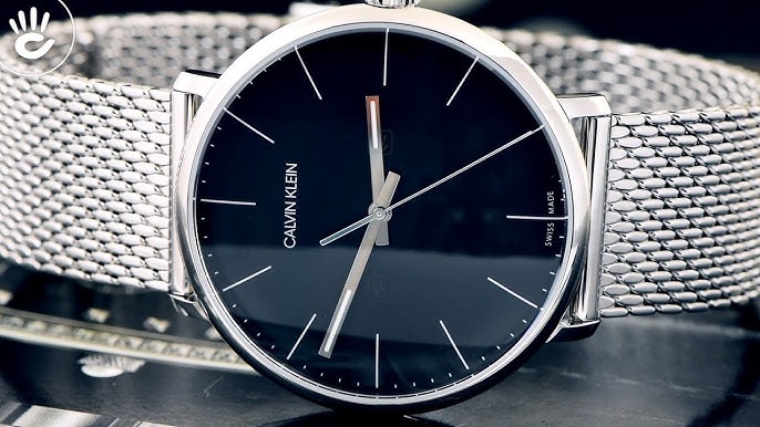 Calvin Klein High Noon Black Dial Silver Mesh Bracelet Watch for Men - K8M21121 Buy Now By Calvin Klein