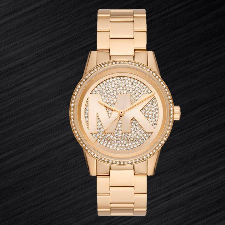 Michael Kors Ritz Pave Crystals Gold Dial Gold Steel Strap Watch for Women - MK6862 Buy Now By Michael Kors