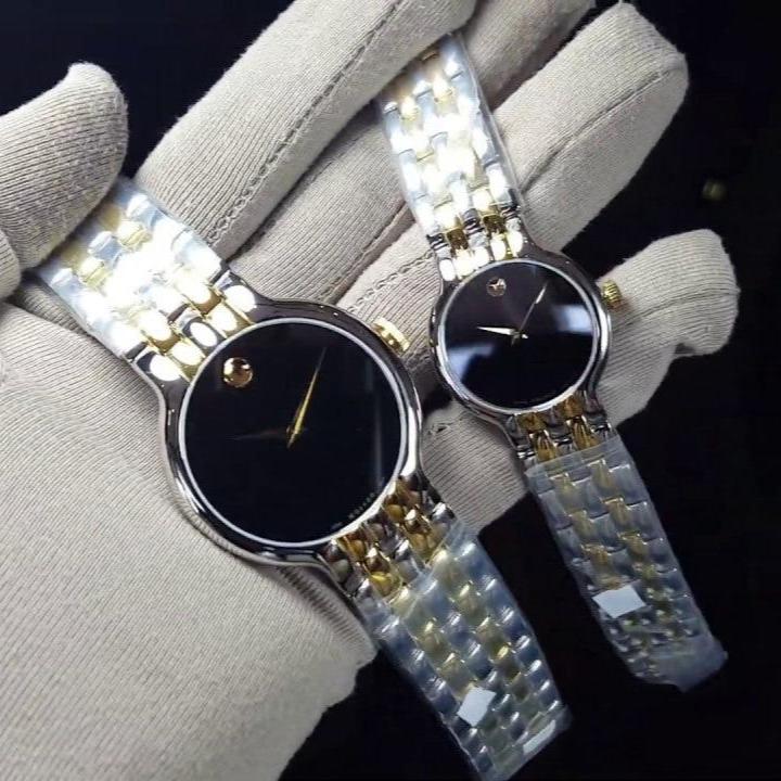 Movado Veturi Quartz Black Dial Two Tone Steel Strap Watch for Men - 0606932 Buy Now By Movado