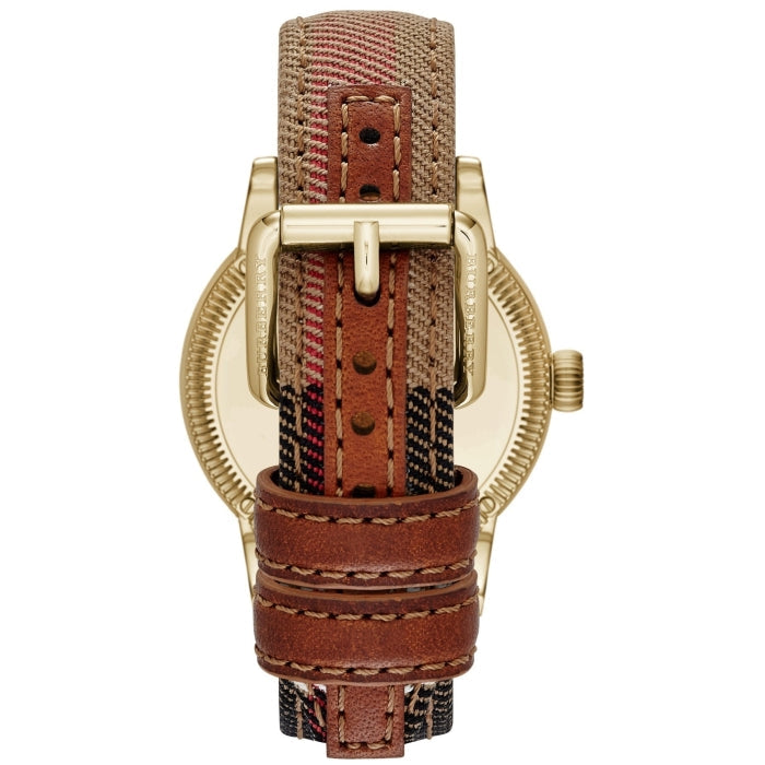 Burberry Utilitarian White Dial Multicolor Leather Strap Watch for Women - BU7853 Buy Now By Burberry
