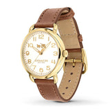 Coach Delancey White Dial Brown Leather Strap Watch for Women - 14502715 Buy Now By Coach