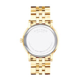 Movado Museum Black Dial Gold Steel Strap Watch For Men - 606997 Buy Now By Movado