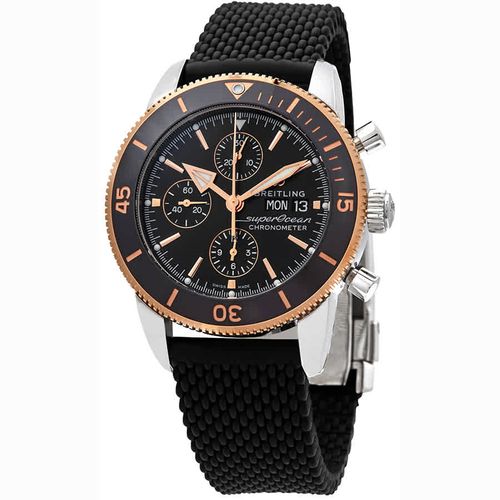 Breitling Superocean Heritage Chronograph 44 Black Dial Black Mesh Bracelet Watch for Men - U13313121B1S1 Buy Now By Breitling