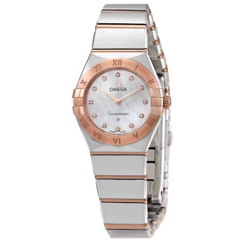 Omega Constellation Manhattan Quartz Diamonds Mother of Pearl Dial Two Tone Steel Strap Watch for Women - 131.20.25.60.55.001 Buy Now By Omega