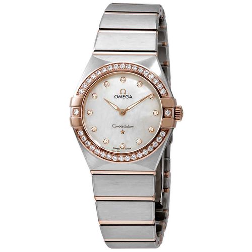 Omega Constellation Manhattan Quartz Diamonds Mother of Pearl Dial Two Tone Steel Strap Watch for Women - 131.20.25.60.55.001 Buy Now By Omega