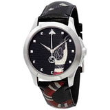 Gucci Le Marche Des Merveilles Black Dial Black Leather Strap Unisex Watch - YA1264007 Buy Now By Gucci