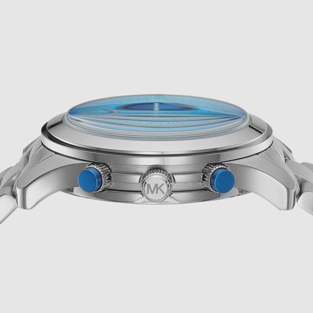 Michael Kors Runway Stop Hunger Blue Dial Silver Steel Strap Watch for Women - MK7427 Buy Now By Michael Kors