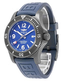 Breitling Superocean Automatic 46mm Blue Dial Blue Rubber Strap Watch for Men - M17368D71C1S1 Buy Now By Breitling