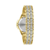 Bulova Crystal Collection Silver Crystal Dial Gold Steel Strap Watch for Women - 98L228 Buy Now By Bulova