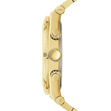 Guess Continental Diamonds Gold Dial Gold Steel Strap Watch for Men - GW0261G2 Buy Now By Guess