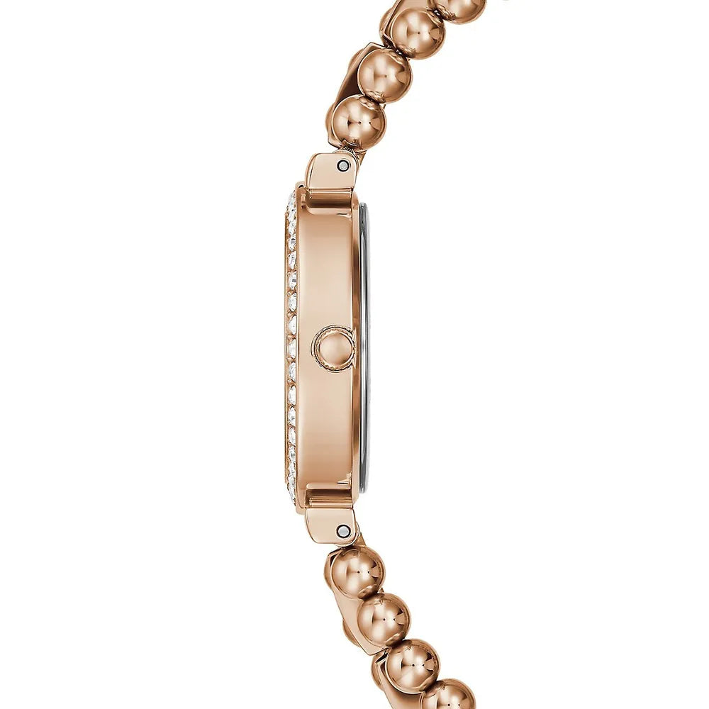 Guess Gala Diamonds Silver Dial Gold Steel Strap Watch for Women - GW0401L3 Buy Now By Guess