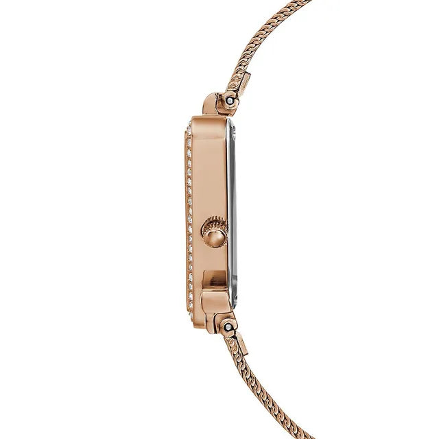 Guess Fame Diamonds Rose Gold Dial Rose Gold Mesh Bracelet Watch for Women - GW0508L3 Buy Now By Guess