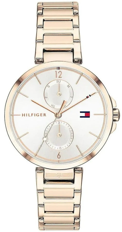 Tommy Hilfiger Angela Quartz White Dial Rose Gold Steel Strap Watch for Women - 1782124 Buy Now By Tommy Hilfiger