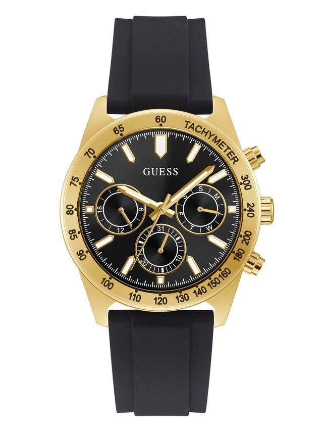 Guess Sport Multifunctional Black Dial Black Rubber Strap Watch for Men - GW0332G2 Buy Now By Guess