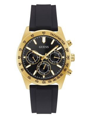 Guess Sport Multifunctional Black Dial Black Rubber Strap Watch for Men - GW0332G2 Buy Now By Guess