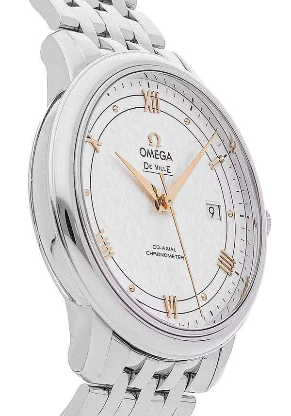 Omega De Ville Prestige Co Axial Silver Dial Silver Steel Strap Watch for Men - 424.10.40.20.02.004 Buy Now By Omega