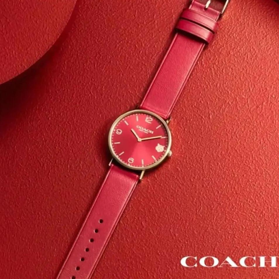 Coach Perry Red Dial Red Leather Strap Watch for Women - 14503486 Buy Now By Coach